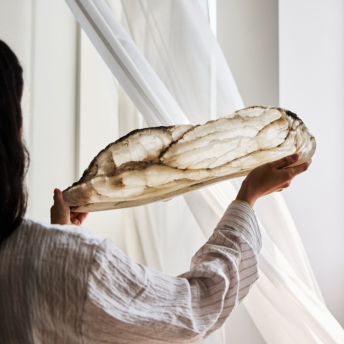one of a kind white onyx bowl for luxurious interior