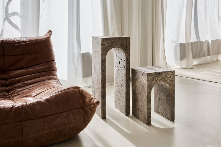 rare travertine tables for modern and luxurious homes bz Uniiqo Studio